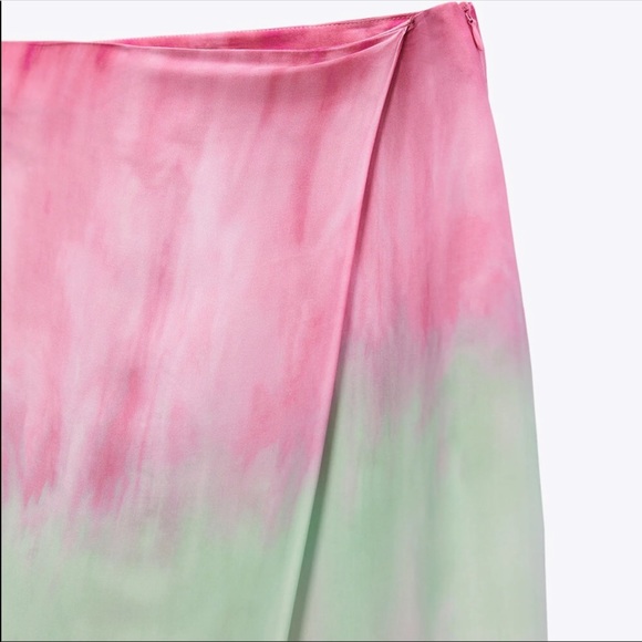New w/tag size Large Zara Tie Dye Wrap waist Pants Sz. Large - Picture 2 of 5